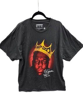 VINTAGE THE NOTORIOUS B.I.G. BIGGIE KING CROWN RAP BLACK TEE SHIRT MEN'S SIZE 1X